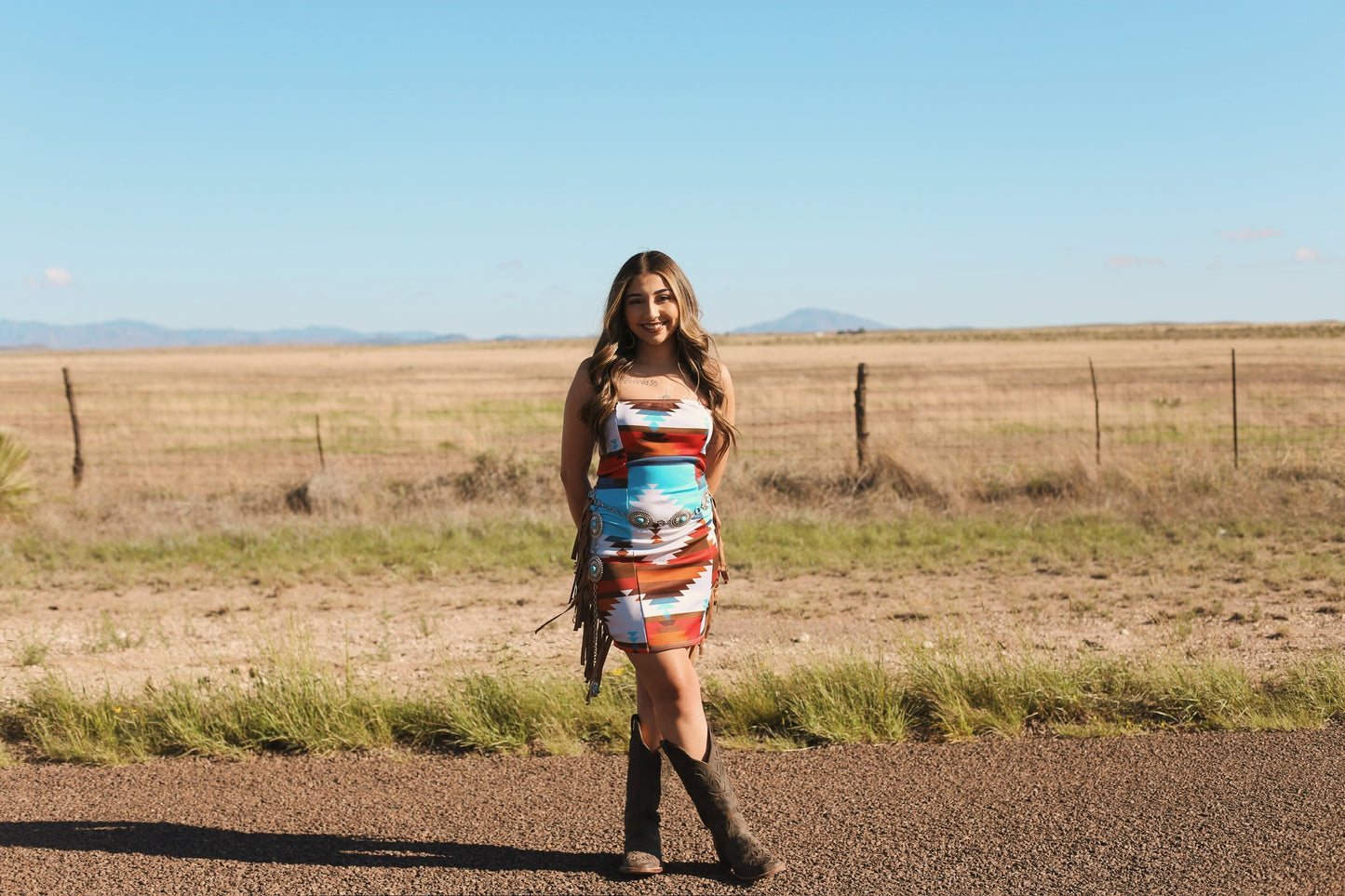 The Aztec Cowgirl Fringe Dress