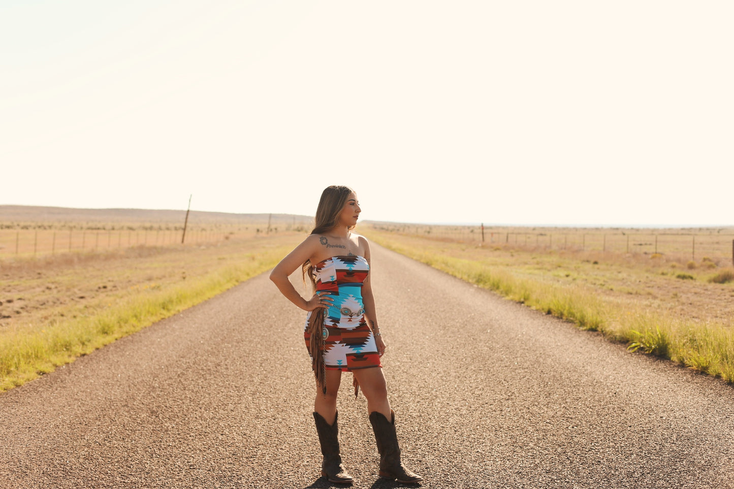 The Aztec Cowgirl Fringe Dress
