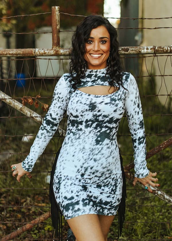 B&W Fringe Dress