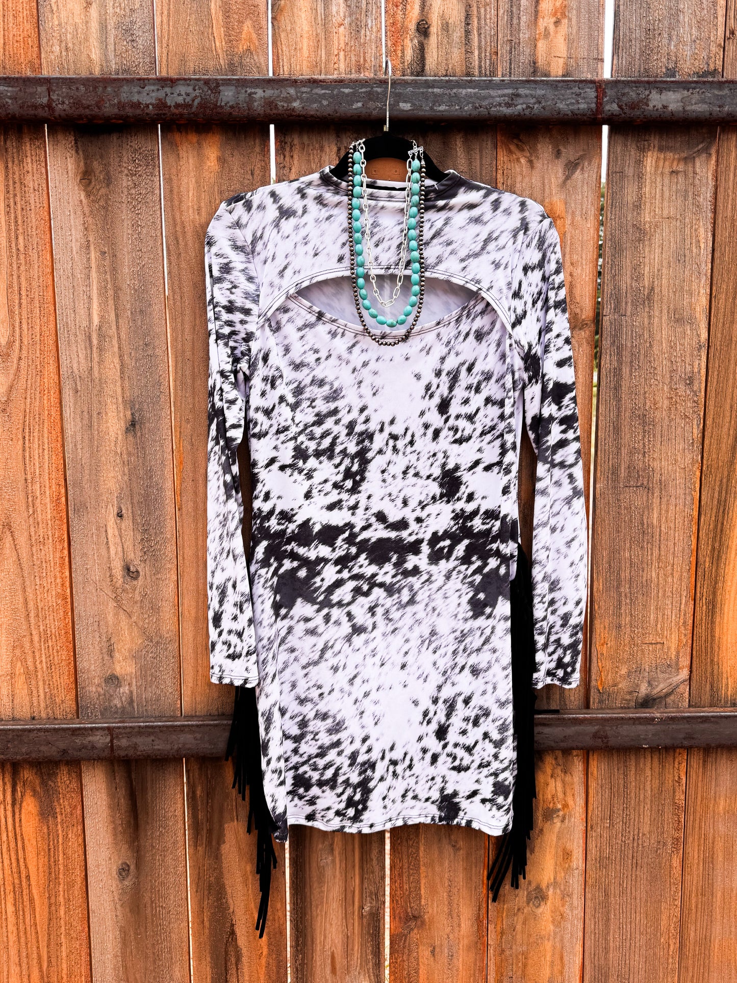 B&W Fringe Dress