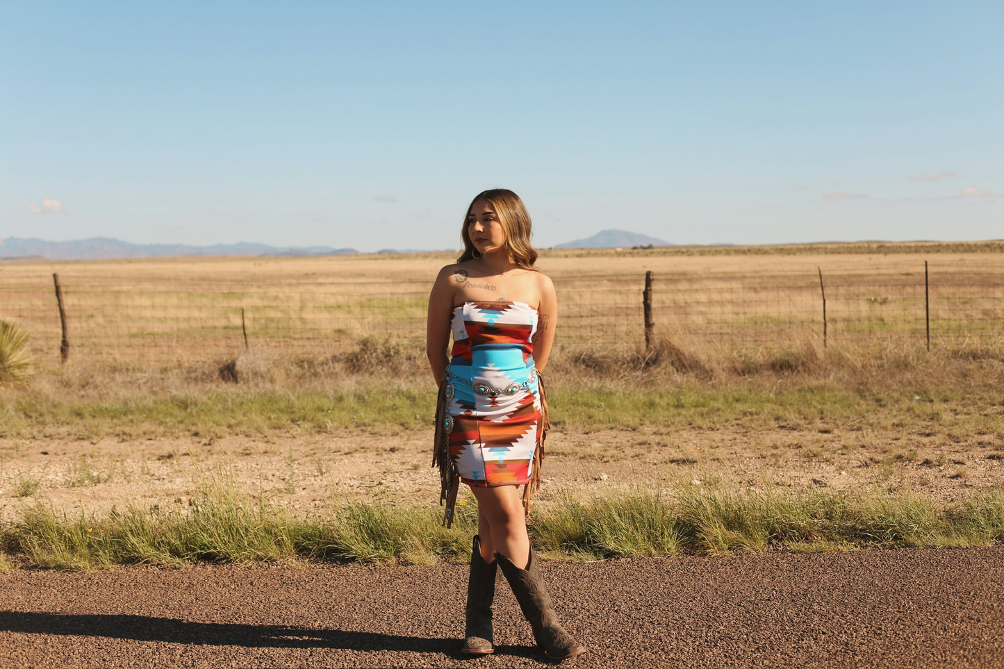 The Aztec Cowgirl Fringe Dress
