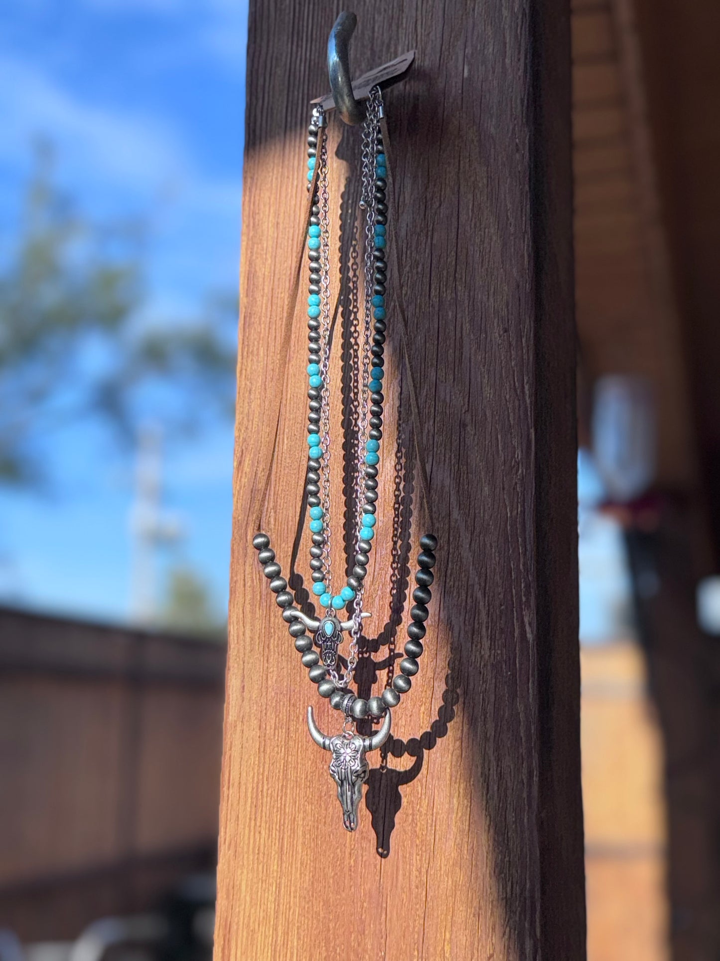 Navajo Longhorn Layered Necklace