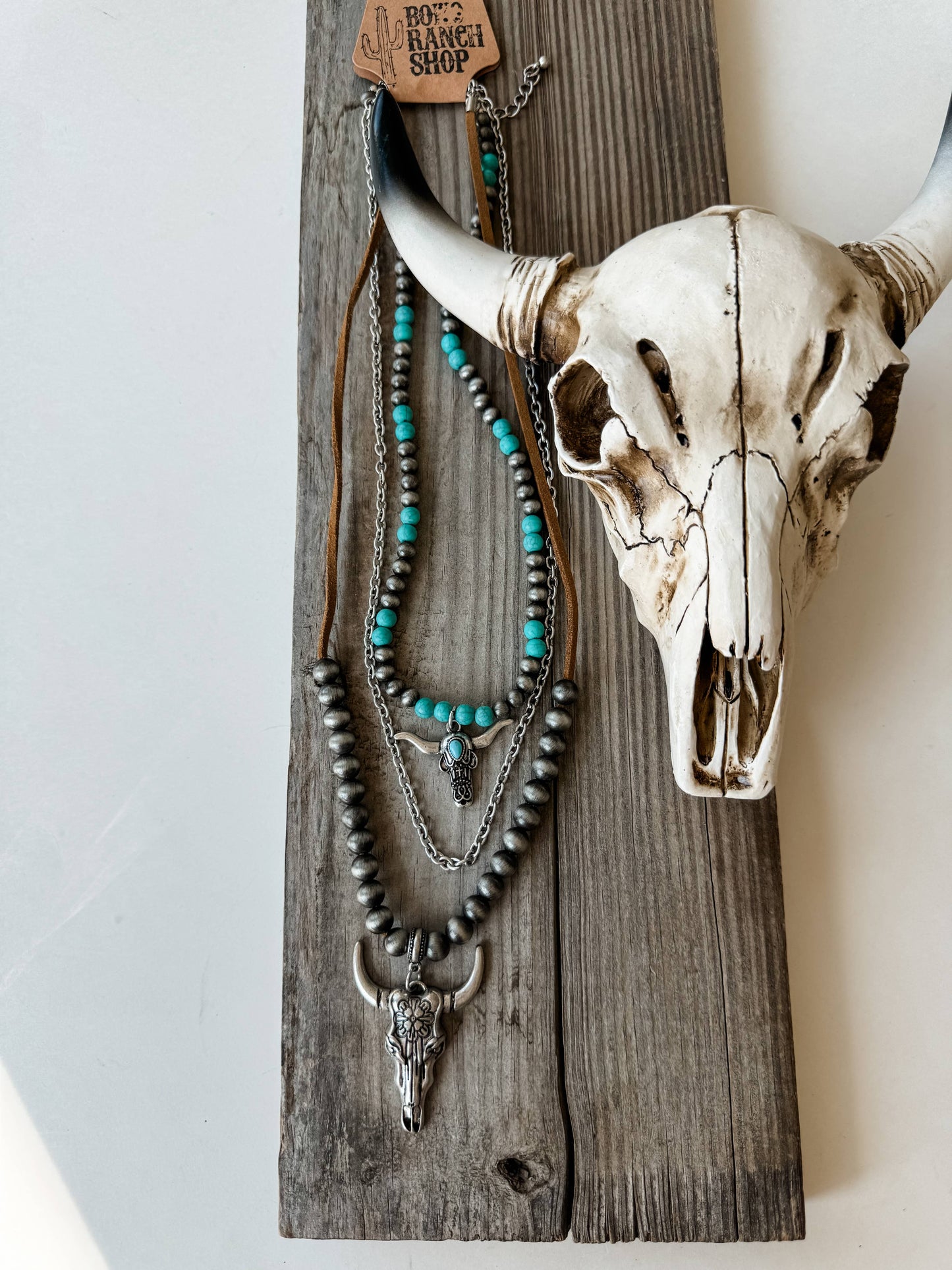Navajo Longhorn Layered Necklace