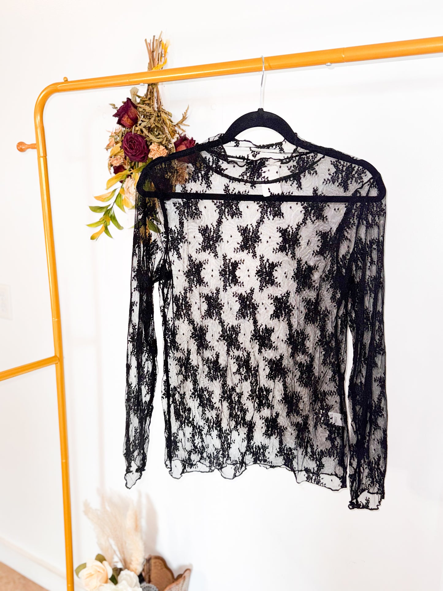 The Black Lacey Top