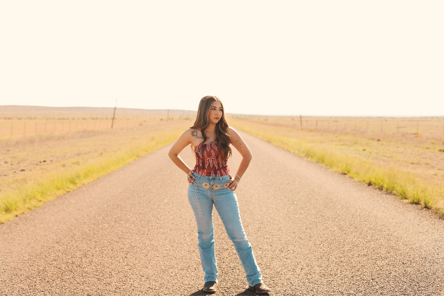Sexy Red Cowgirl Tube Top