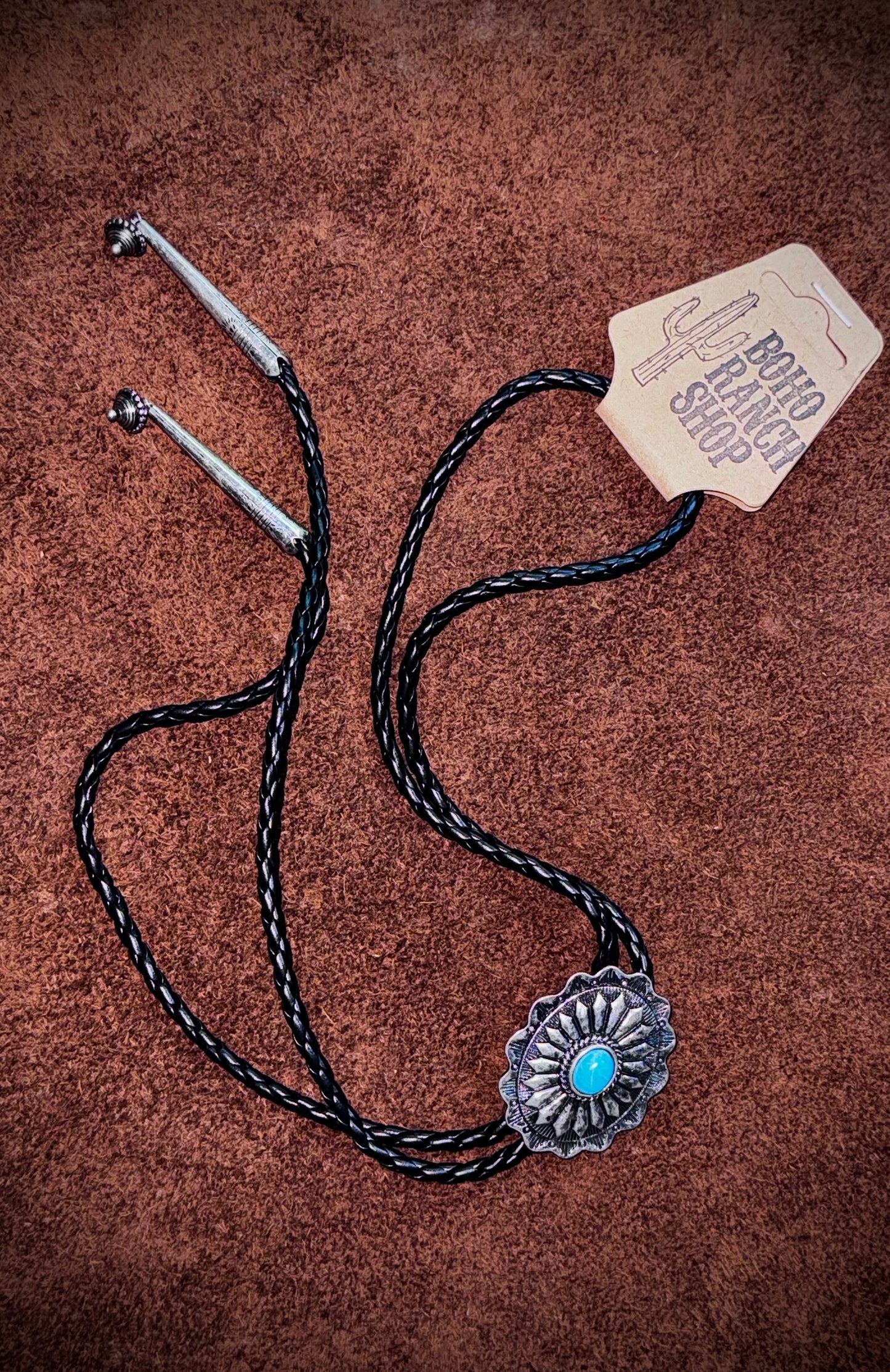 Western Turquoise Concho Necklace
