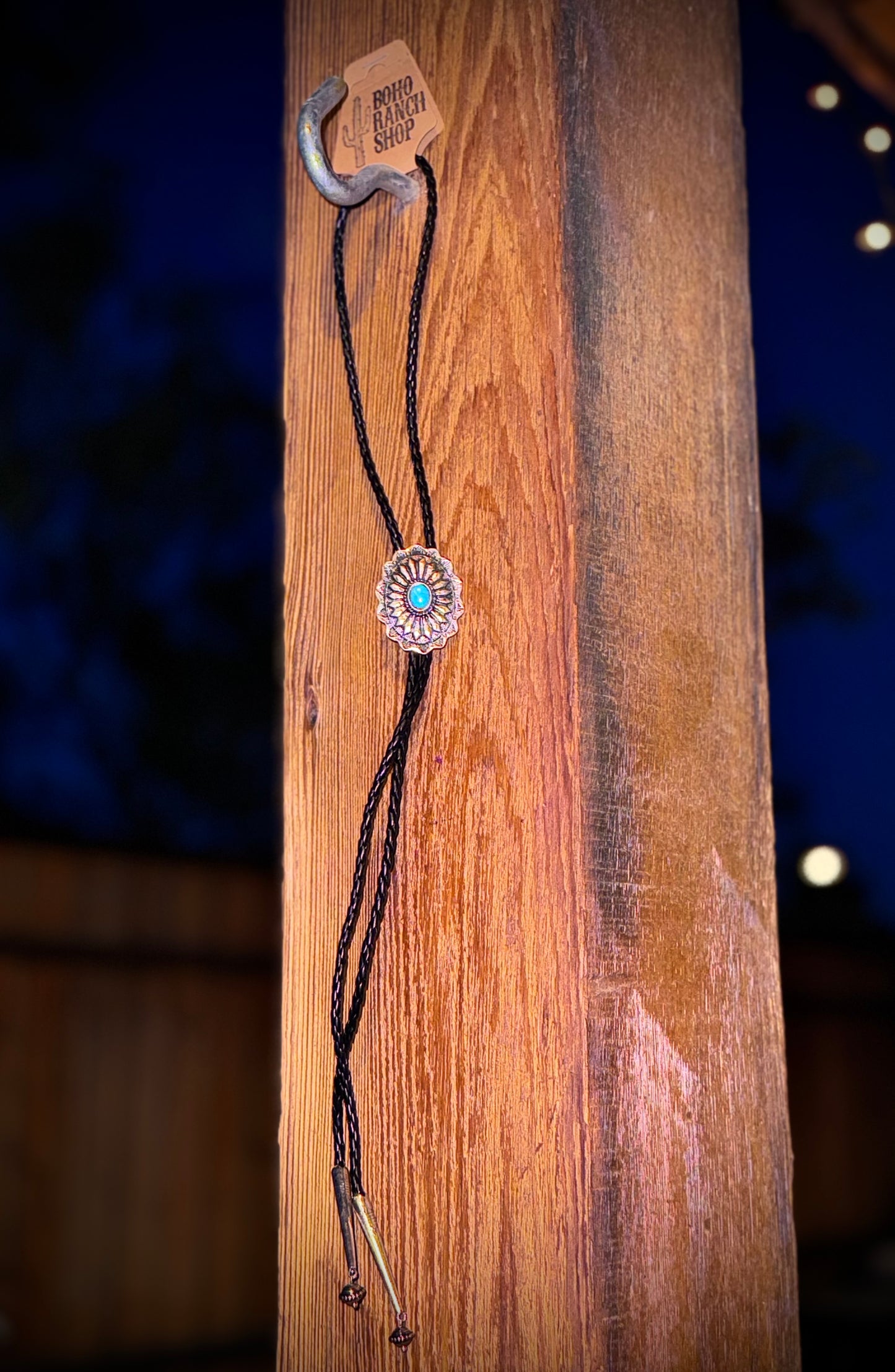 Western Turquoise Concho Necklace