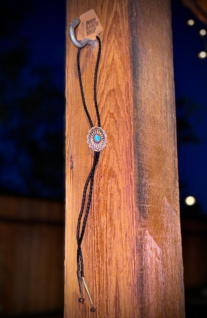 Western Turquoise Concho Necklace