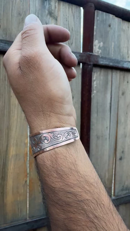 Engraved Copper Cuff